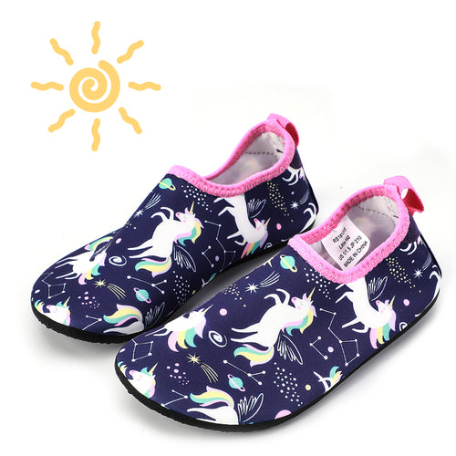 Hiitave Kids Water Shoes Non-Slip Beach Swim Barefoot Quick Dry Aqua Pool Socks for Boys & Girls Toddler