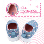 Okilol Toddler Shoes Slip On Canvas Sneakers for Girls