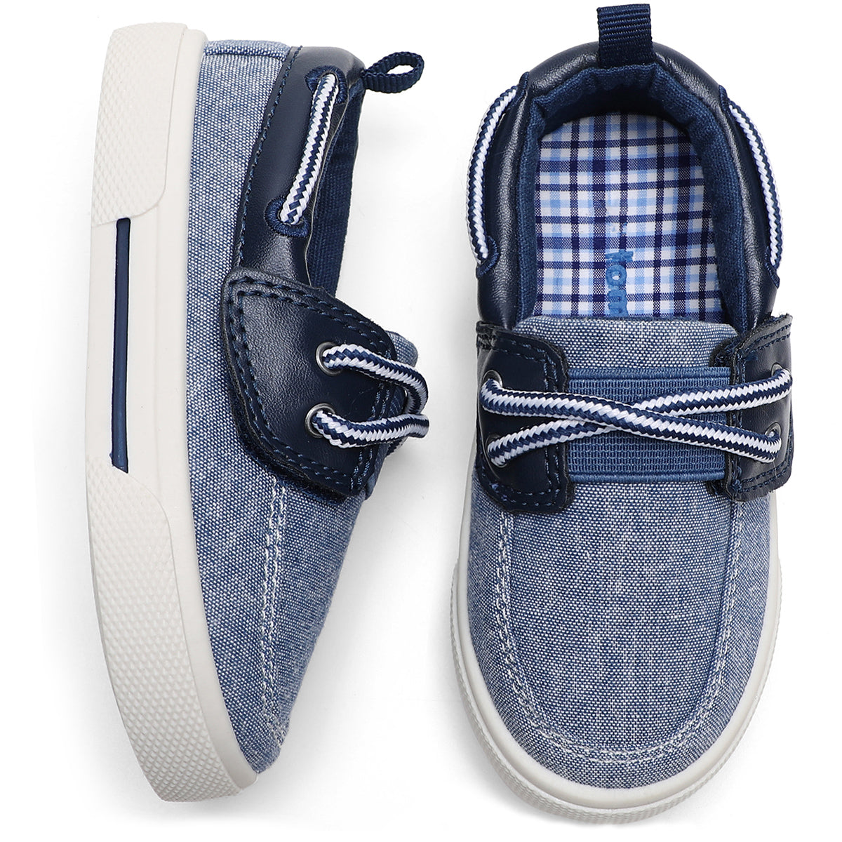 Childrens Place Chambray Boys Blue Boat Shoes Toddler Boat
