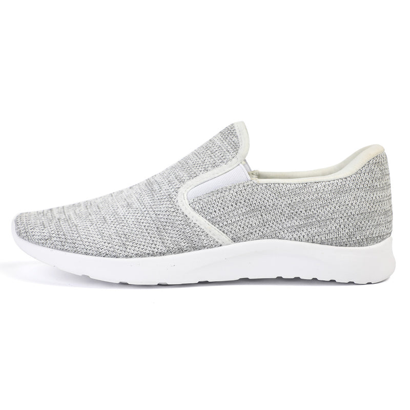 Xflow Foam Women's Slip On Walking Shoes Lightweight Casual Running Sneakers - White Grey