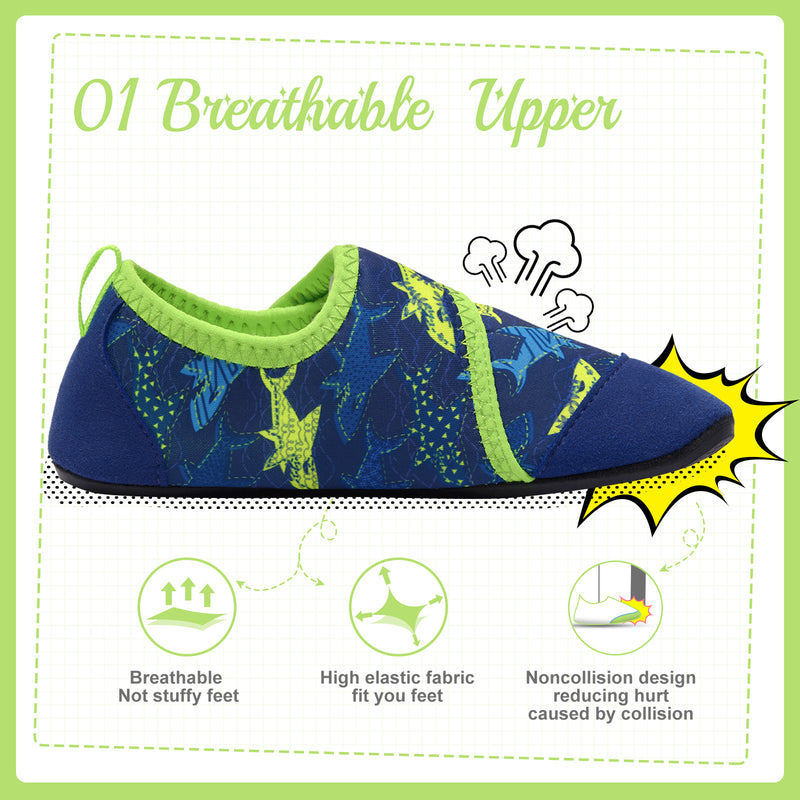 FEETCITY Kids Water Shoes - Lightweight Aqua Socks With Non-Slip Sole For Swimming, Beach, Sports