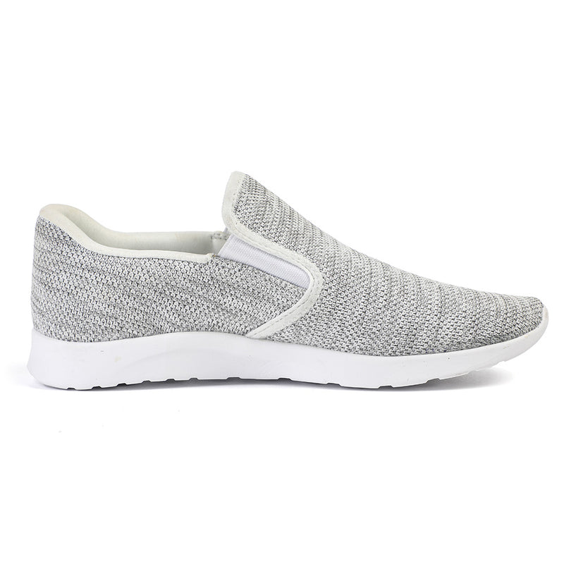 Xflow Foam Women's Slip On Walking Shoes Lightweight Casual Running Sneakers - White Grey