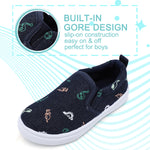 Okilol Toddler Shoes Slip On Canvas Sneakers for Boys