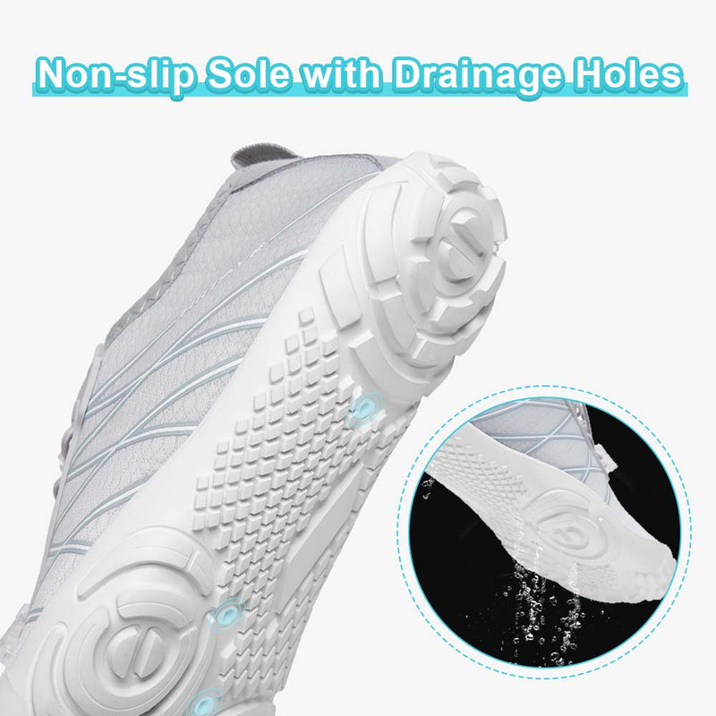 HIITAVE Water Shoes Non Slip Aqua Shoes Barefoot Quick Dry Lightweight with Beach River Swim Pool for Men Women Gradient Color