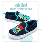 Okilol Toddler Shoes Slip On Canvas Sneakers for Boys