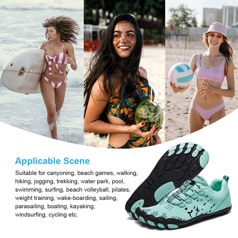 Hiitave Womens Water Shoes Quick Dry Barefoot for Swim Diving Surf Aqua Sports Pool Beach Walking Yoga