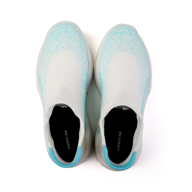 ENERGY AIR Women White Blue Slip On Shoes