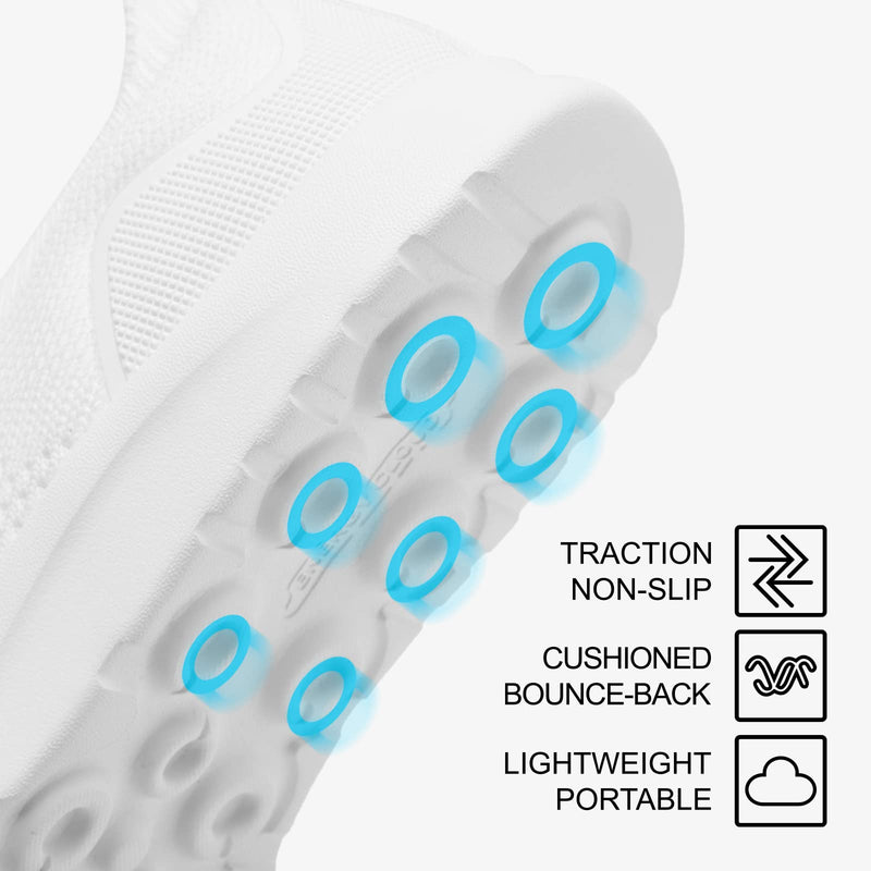 Aleader Women's Slip On Energycloud Walking Shoes, Stretch Knit Sneakers Breathable Athletic Tennis